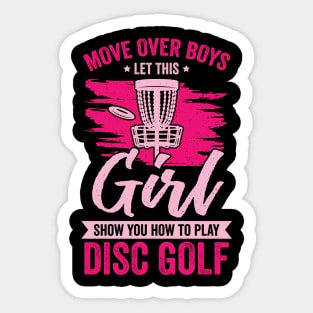 Funny Disc Golf Girl Gift Sticker